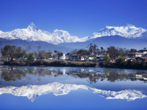 Pokhara and mountain view