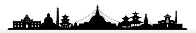 Nepal Cultural Heritage Skyline Silhouette